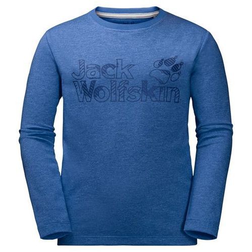 Jack Wolfskin Boys LS BRAND TEE Langarmshirt - coastal blue